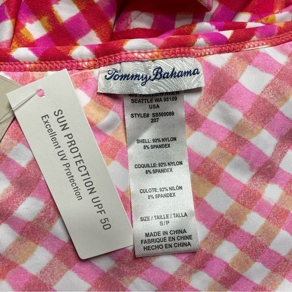 NWT Tommy Bahama HARBOUR ISLAND OFF THE SHOULDER RUFFLE SPA DRESS PARADISE CORAL - Picture 2 of 9